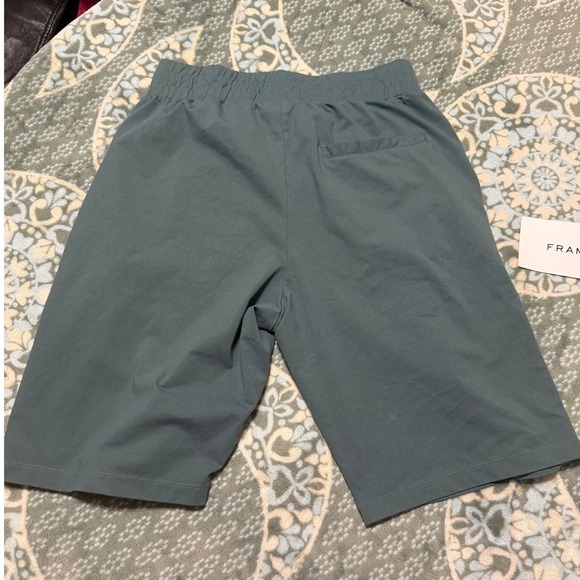 Fear of God Essentials Mens Shorts Slate Blue Sage Green Logo Streetwear Small - Picture 2 of 2
